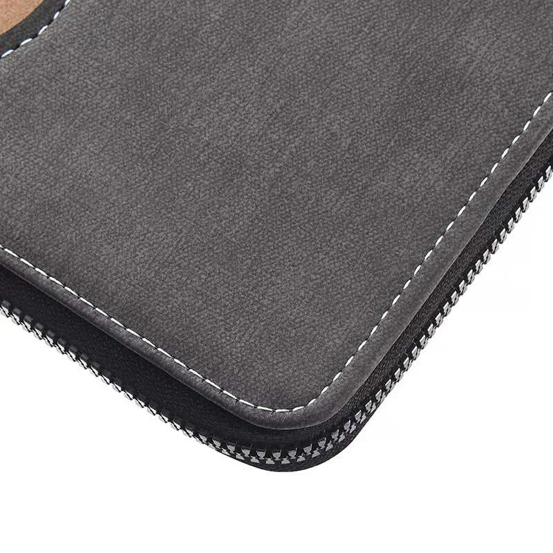 New Fashion Matte Texture Men's Long Wallet Multi-functional Change Cash Storage Bag Phone Keychain Car Keys Organizer Male Gift