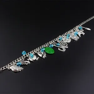 Moana Series Anime Pulseira para Homens e Mulheres, Pulseiras De Charme, Anzol, Bobina De Mosquito, Concha, Gaivota, Veleiro, Acessórios De Presente 12 principais vendas barco da moana - №6