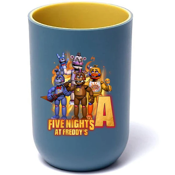 Five Nights At Freddys Children Water Cup FNAF Toothbrush Cup Boys Mouthwash Cups Baby Cartoon Rinse Cups Toothpaste Bottle Gift