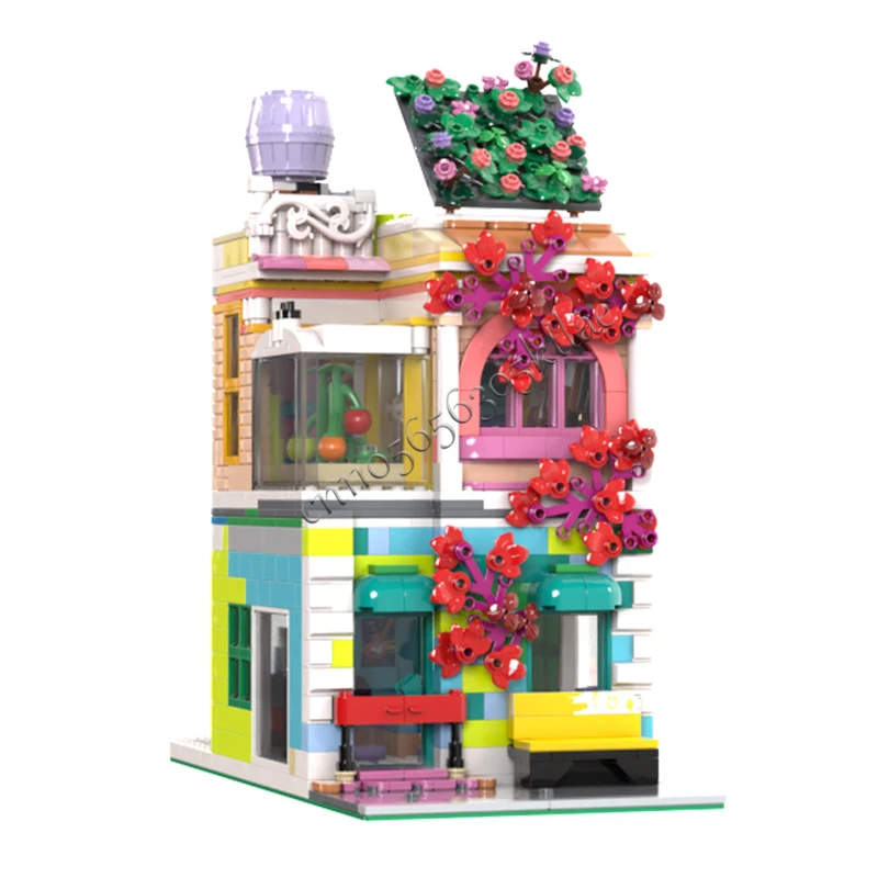 1036 قطعة من مكعبات البناء المعيارية لتصميم مركز المجتمع والشارع، لعبة إبداعية للأولاد قابلة للتخصيص، هدية عيد الميلاد