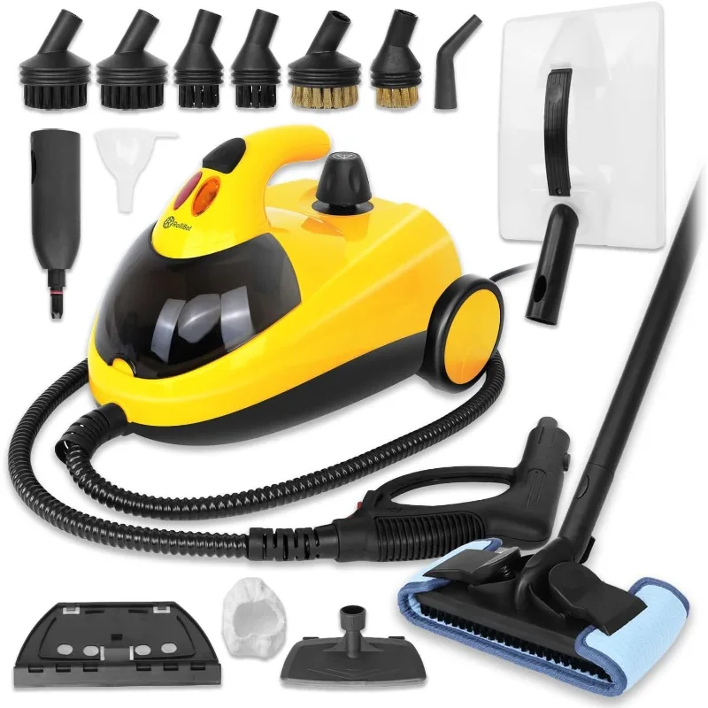 

Rollibot Multipurpose Steam Cleaner with 18 Accessiores, Portable Steamer, Car Chemical-Free Cleaning and Wallpaper Removal