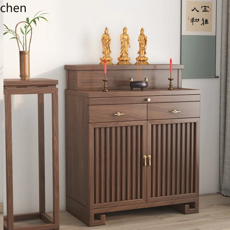 Solid Wood Tibetan Table Incense Case Household Buddhist Hall New Chinese Buddhist Table Modern Table