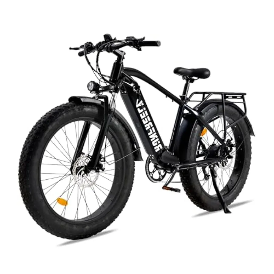 

Electric bike for urban commuting, aluminum alloy frame, matte black finish, 1500W motor with 36 MPH top speed and 62-mile rang