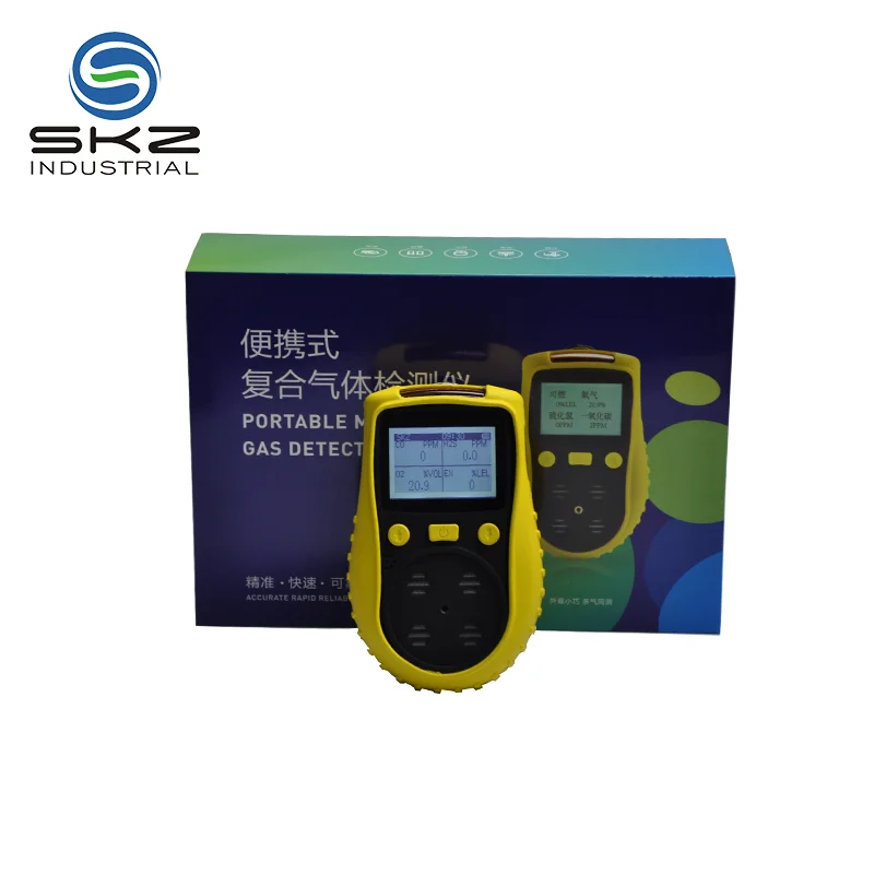 Carbon monoxide Hydrogen sulfide Oxygen Combustible SKZ1050C-CO H2S O2 EX multi 4 in 1 gas detector meter