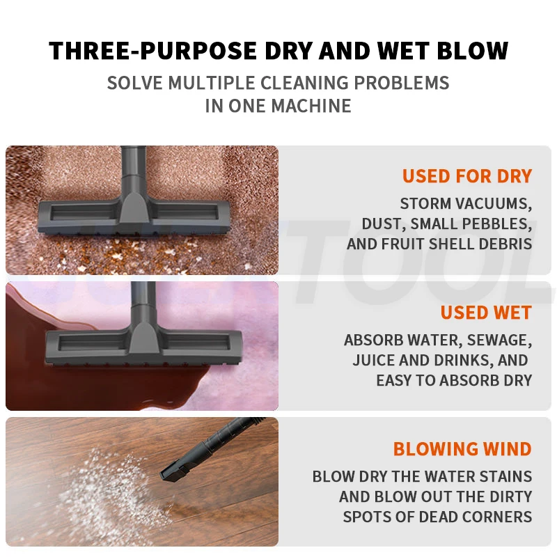 3 in 1 Household Vacuum Cleaner Large Suction Wet And Dry Vacuum Cleaner Car Seam Cleaner Industrial Vacuum Cleaner