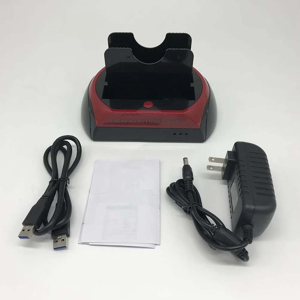 

Dual Docking Station Usb 3.0 5Gbps All-In-One Hard Disk Base Support 2Tb 2.5 3.5 Inch Ssd Cf Card Reader