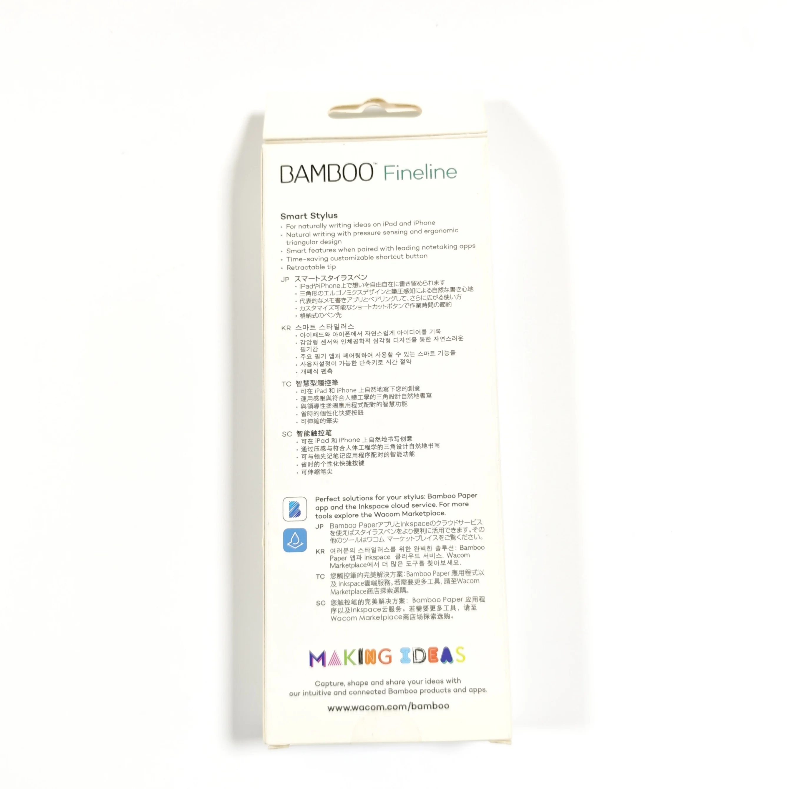 جديد الخيزران Fineline قلم ستايلس آيفون باد أندرويد أجهزة الهاتف Wacom CS610CK قلم اللمس CS610CB CS610CW CS610CM