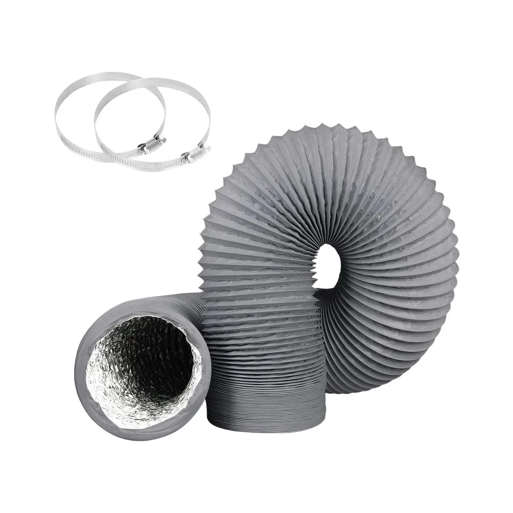 Aluminum Foil Ventilation Duct 4 Inch Diameter with PET Coating for Reduced Friction and Improved Airflow Consistency