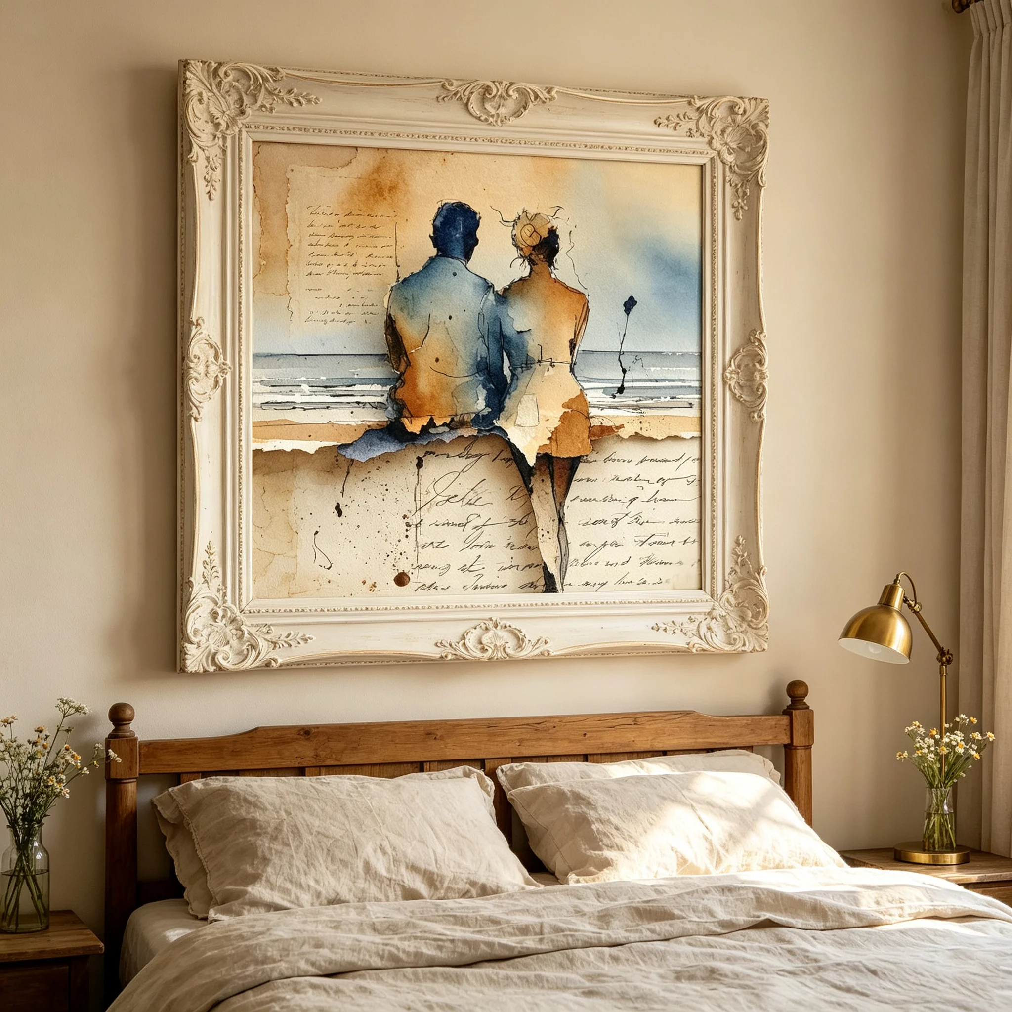 Abstract Women and Man Poster Print Beautiful Back Shadow Canvas Painting Wall Art Picture for Club Living Room Home Decor