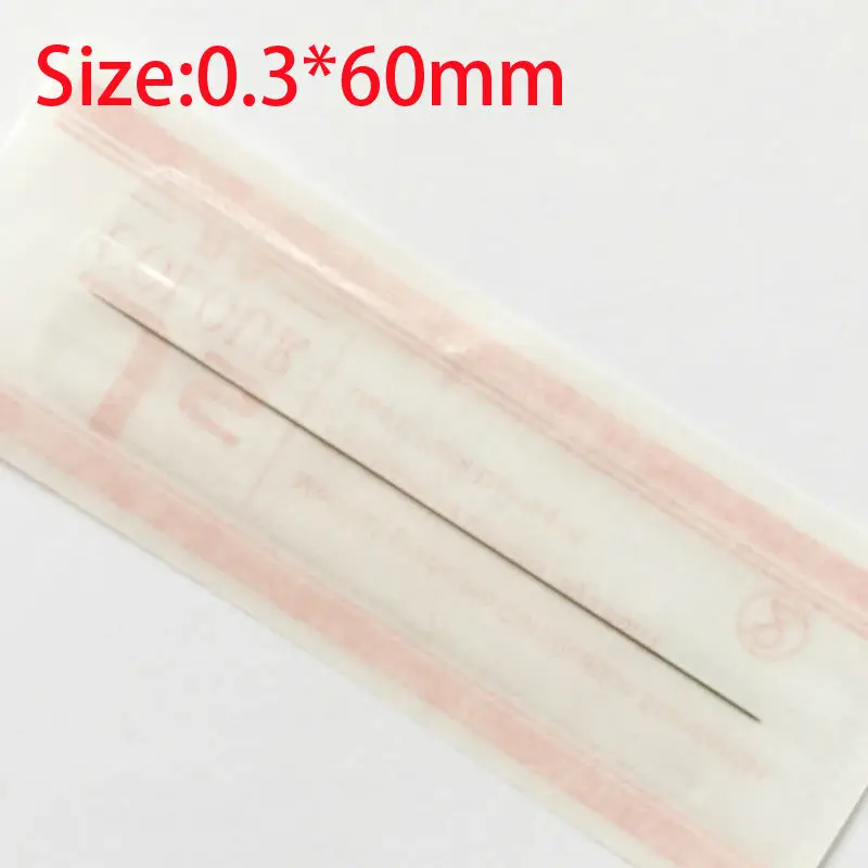 500 Pcs/Box 0.3x60mm 1R Needles For Permanent Makeup Eyebrow and Lip 3D Embroidery Tattoo Machine Free Shipping