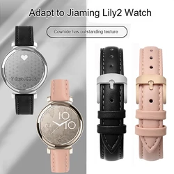 For Garmin New Watch Lily2 Leather Strap Lily 2 Female SmartWatch Replacement Leather Watchband Women's Cowhide Strap 14mm