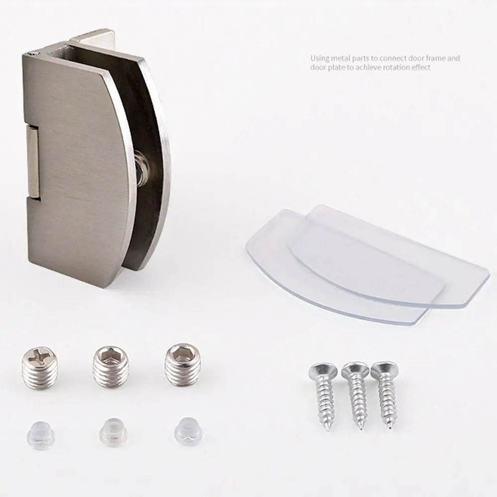 Glass cabinet door hinge cabinet display cabinet door clip furniture hardware hinge with screws suitable for 5-8mm glass doors