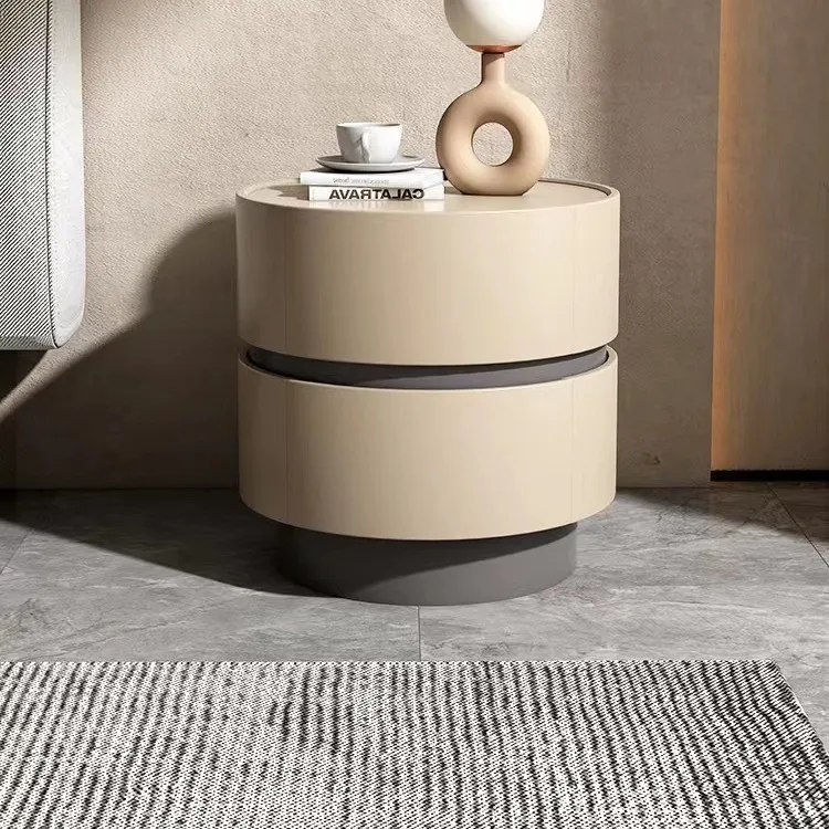 Modern minimalist bedside table design bedroom round bedside table