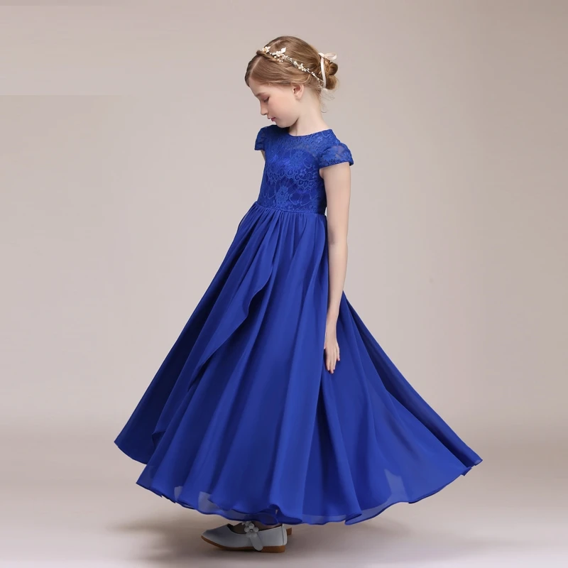 Children Flower Girl Dresses Evening Dance Skirt Piano Concert Performance Chiffon Long Spring and Summer