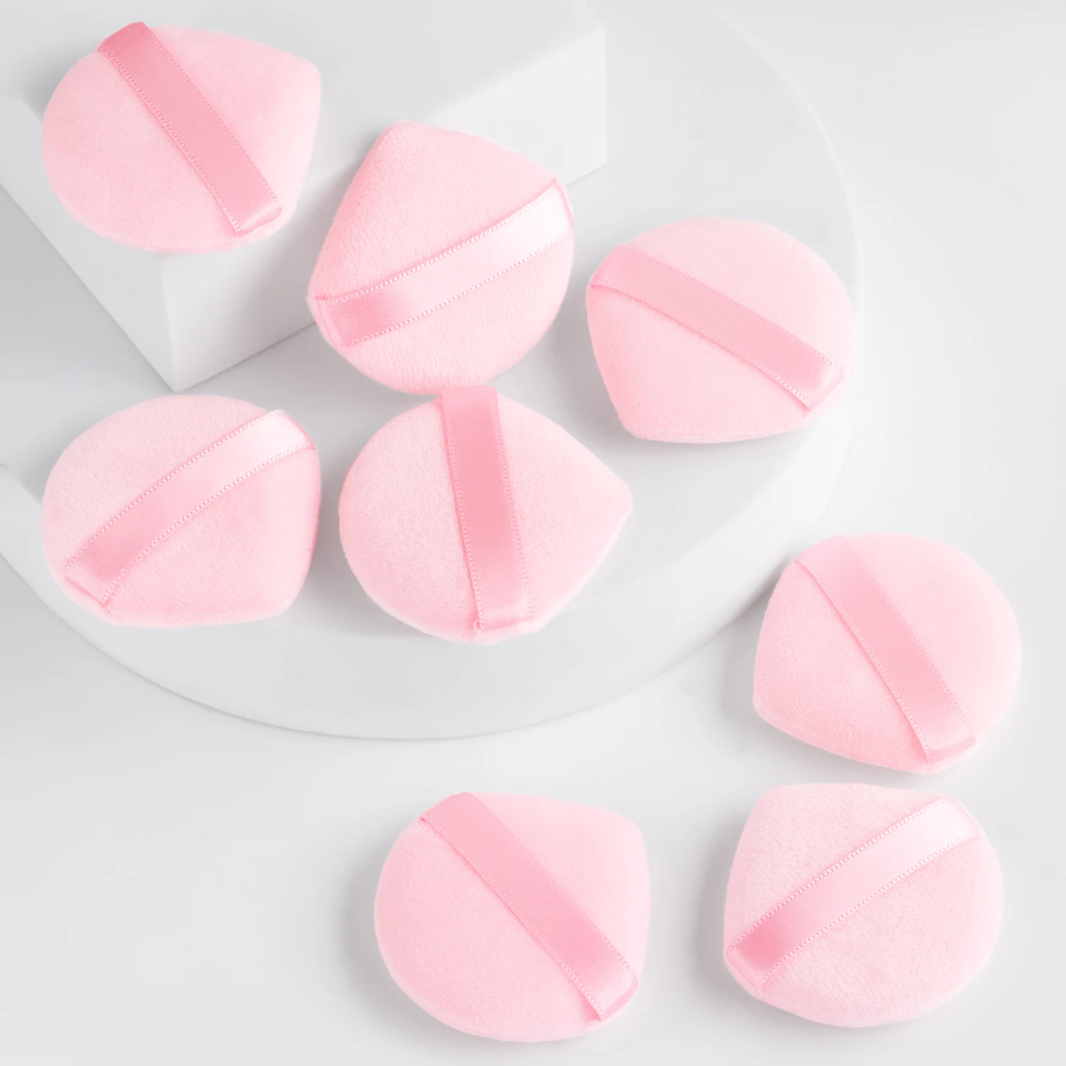 Flocking Powder Puff Double Face Makeup Set Puff Powder Replacing Round Fleece Fine Misty Powder Puff Round Powder Puff Makeup S