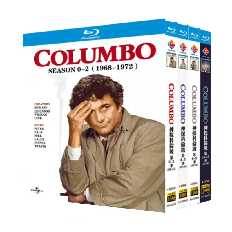 BD Blu-ray Disc Detective Colombo Temporadas 0-13, Serie de Drama Estadounidense, Set en Caja 1080p