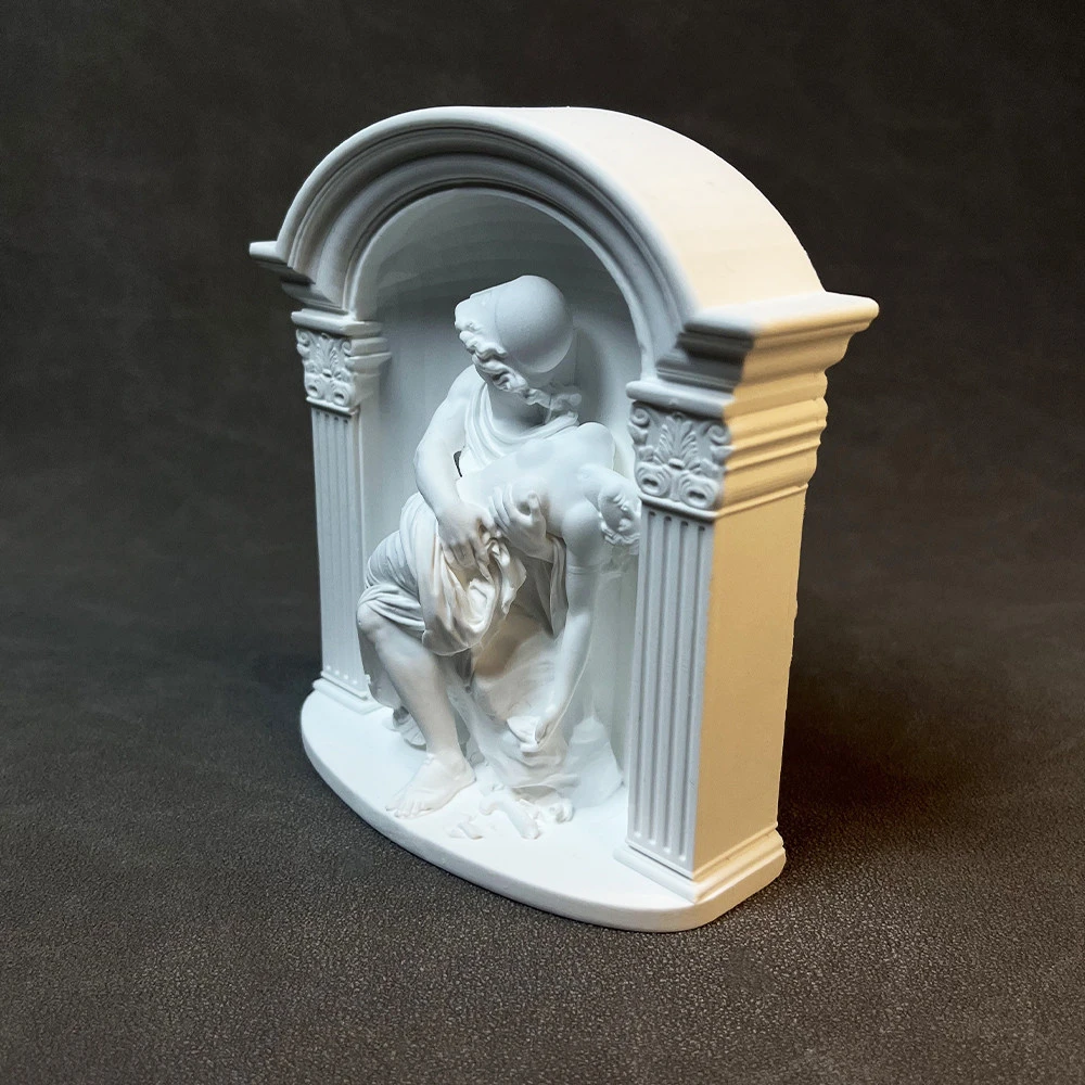 Classical Greek Mythology Statue Achilles Penthesilea Plaster Sculpture Home Decor Aesthetic Greco Roman Figurine Office Shelf