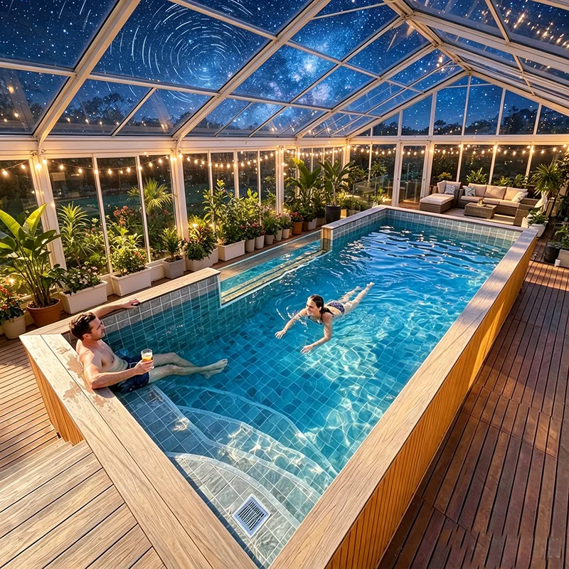 Shipping Container Plunge Pool Galvanized Steel Above‑Ground Modular Swimming Pool for Backyard Patio