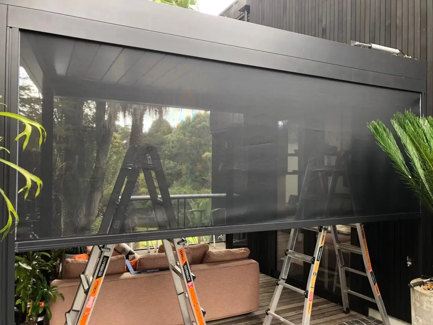 2026 Outdoor and Indoor Zip Track Roller Blind Sun Screen Outdoor Roller Shades Vertical Blinds