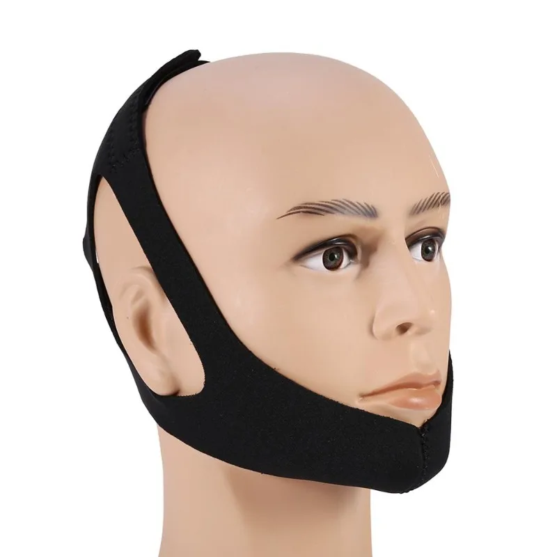 Medical Adjustable Chin Jaw Support Strap Anti Snoring Sleep Apnea Belt Breathable Triangular Headband Unisex Durable Elastic