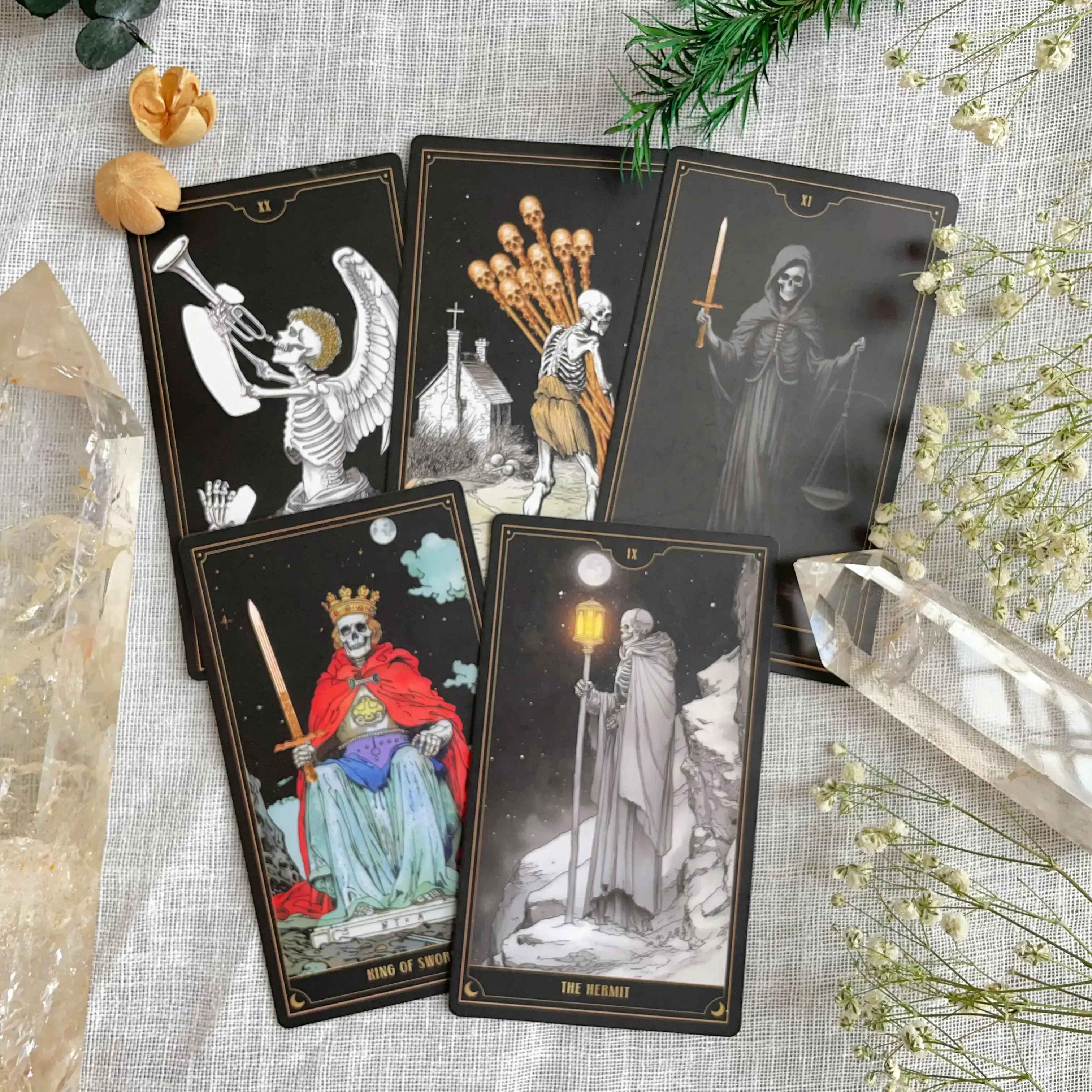 Nuevo 2024 principiantes adivinación español ruso Original alta calidad Oracle cráneo adivinación cubiertas Tarot cartas 78 grande 12*7