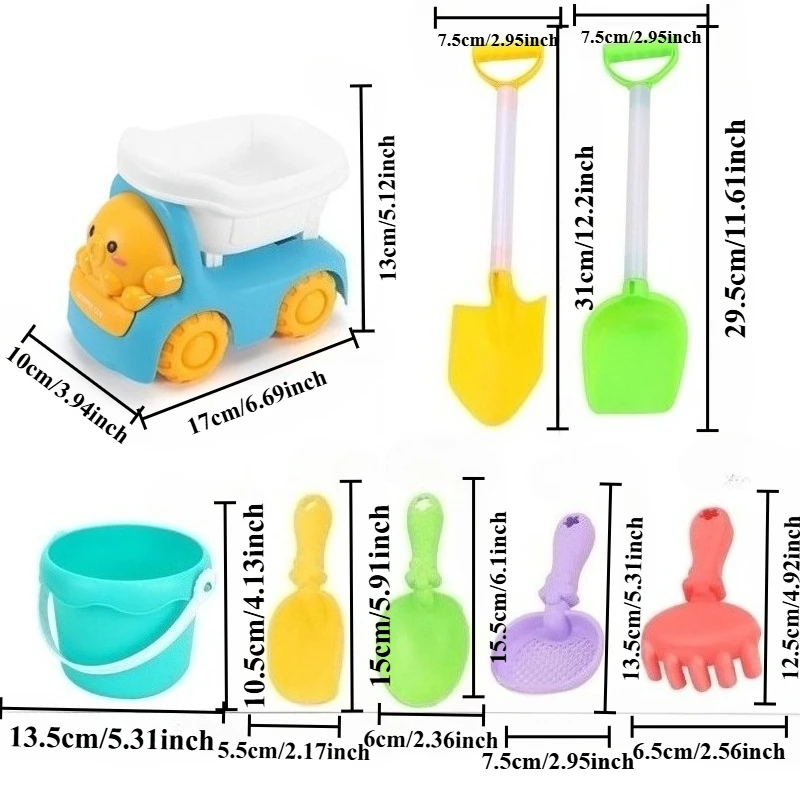 24 Uds juguetes de playa juego de juguetes de arena juguetes de caja de arena para niños rueda de agua Kit de herramientas de playa cubo regadera camión volquete moldes para niños pequeños
