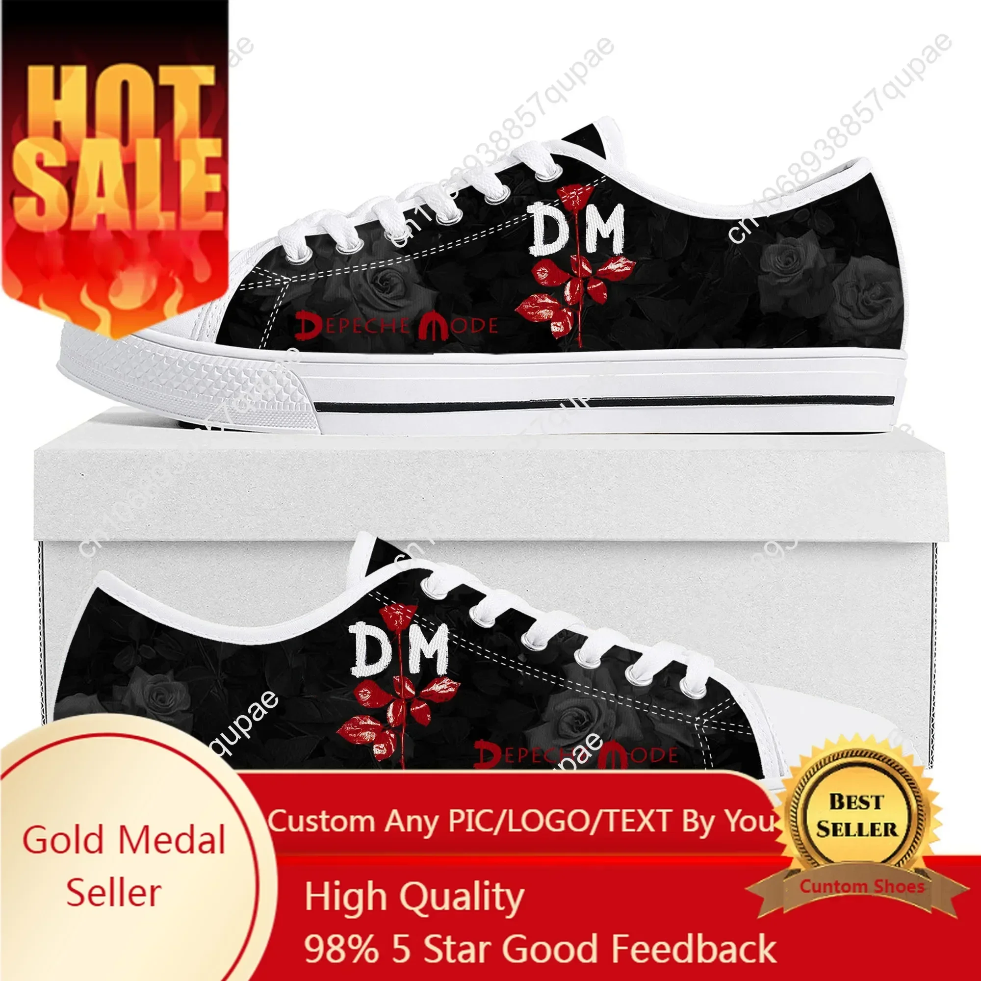 

D-Depeche R-Rock Band Mode Low Top High Quality Sneakers Mens Women Teenager Canvas Sneaker Violator Couple Shoes Custom Shoe