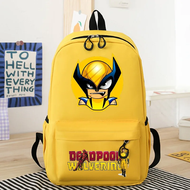 Deadpool & Wolverine Backpack Boy Student Teen Kids Packet Comfortable Waterproof Bookbag Oxford Cloth Cartoon Cute Cosplay Gift