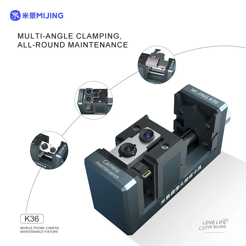 Mijing K36 Phone Camera Repair Fixture for Phone 7-15PM Camera Fixed Multi Function Universal All-round Clamp Repair Tool