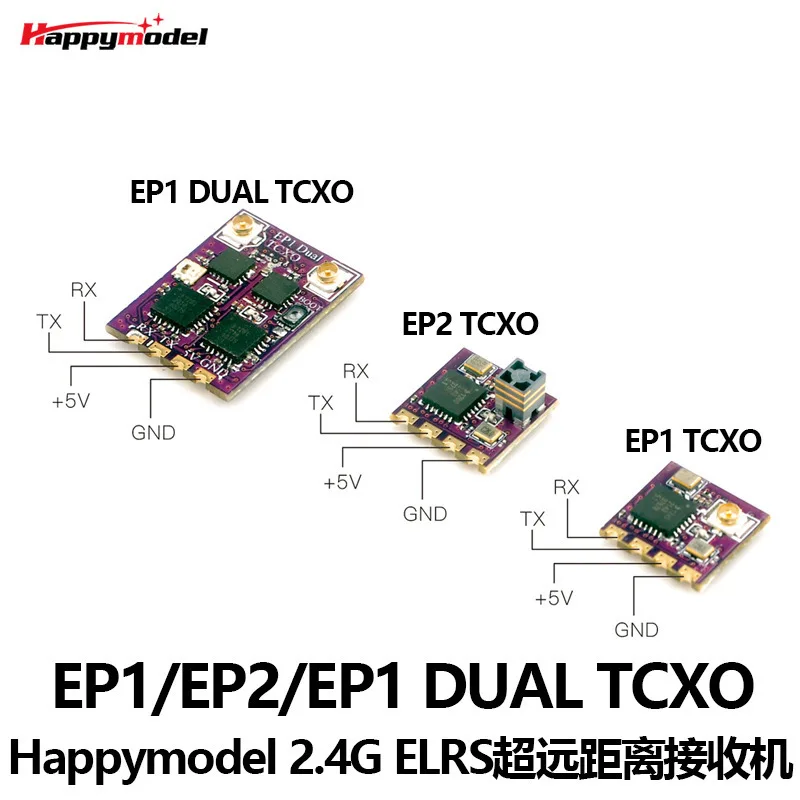 Happymodel 2.4G ELRS EP1 EP2 EP1 Dual TCXO Ultra Small Long Range Receiver For FPV Drones Radio Control Systems High Performance