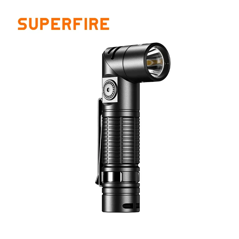 New SUPERFIRE G19-S LED Headlamp USB C Rechargeable 90° Headlight 14500 Flashlight with Indicator Magnet Tail, Head Flash Light