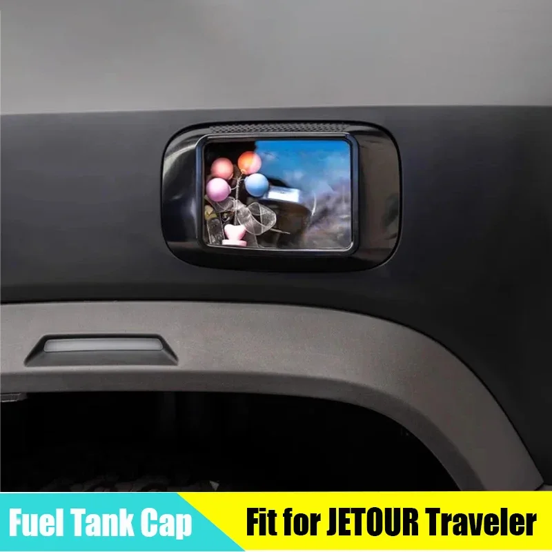 

Car Transparent Window Fuel Tank Cap Suitable for CHERY JETOUR Traveler T2 2023+ Aluminum Alloy Fuel Tank Cap Car Exterior Parts
