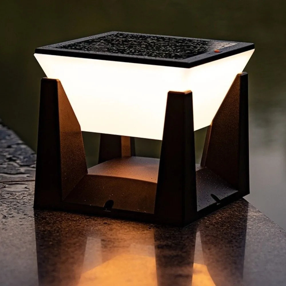 

Waterproof Solar Powered Column Lights Efficient 3 Lighting Modes Solar Post Lights Atmosphere LED Pillar Light Pathway Lighting