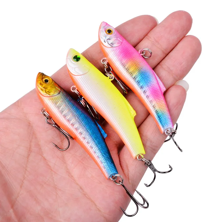 VIB Inverno Ice Sea Fishing Lures, Hard Crankbait Wobblers, Acessórios de Pesca Carpa Artificial, 11 Cores, 7cm, 18.4g, 1Pc