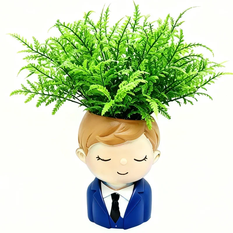 

Large silicone mold, boy flower pot, succulent plant, DIY production, resin concrete casting, vase home decoration tool