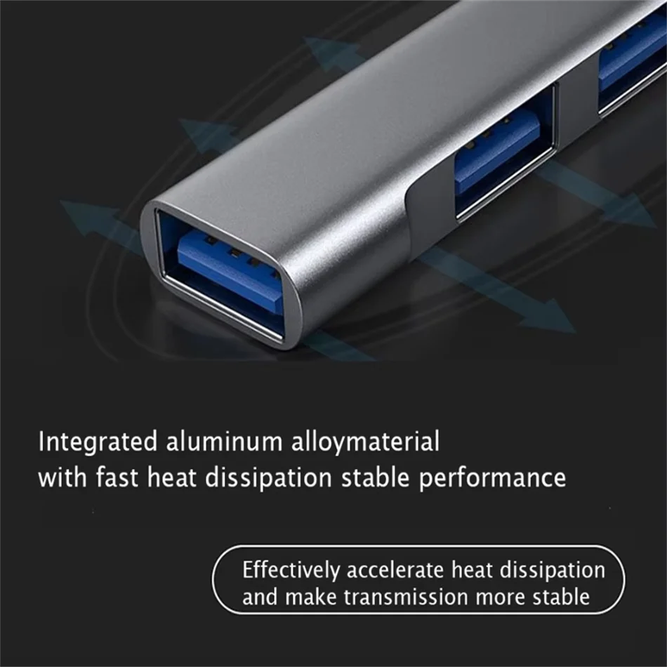 

4-в-2 USB C-концентратор типа C к USB 3.0 HUB PD 65 Вт Multi USB-сплиттер-адаптер OTG для ПК Lenovo Macbook Pro Компьютерные аксессуары
