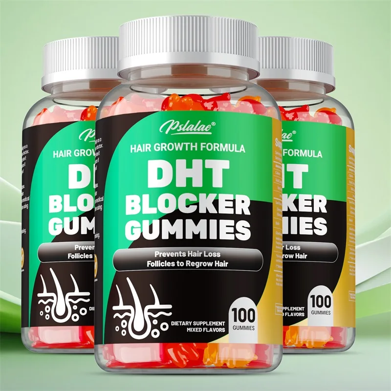 DHT Blocker Gummies - Reduces Prostate Inflammation DHT Blockers Promote Hair Growth, Hair Loss, Thinning Hair in Men