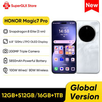 Global Version HONOR Magic7 Pro 5G Smartphone 6.8'' 120Hz OLED Display Snapdragon 8 Elite 100W SuperCharge Magic 7 Pro Phones
