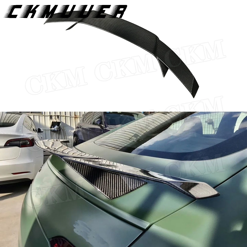 CKMUUER ألياف الكربون الجافة الخلفي سبويلر التمهيد الذيل أجنحة سباق سبويلر لمرسيدس بنز AMG GT50 GT53 GT43 2019-2023 FRP #1