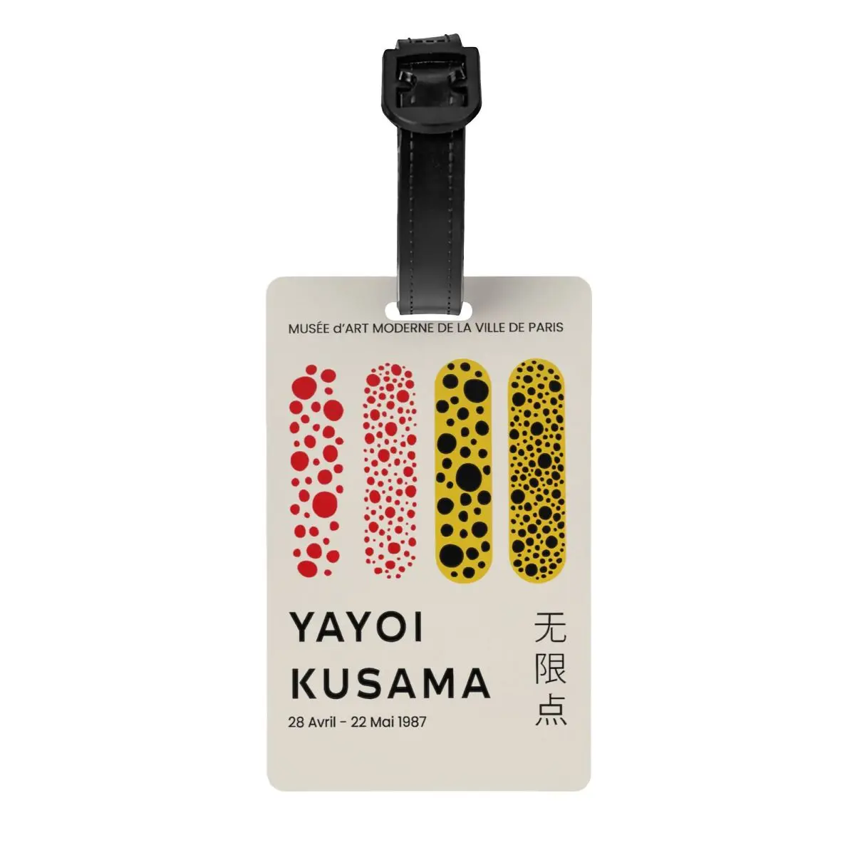 Custom Yayoi Kusama Abstract Art Luggage Tag Custom Baggage Tags Privacy Cover ID Label