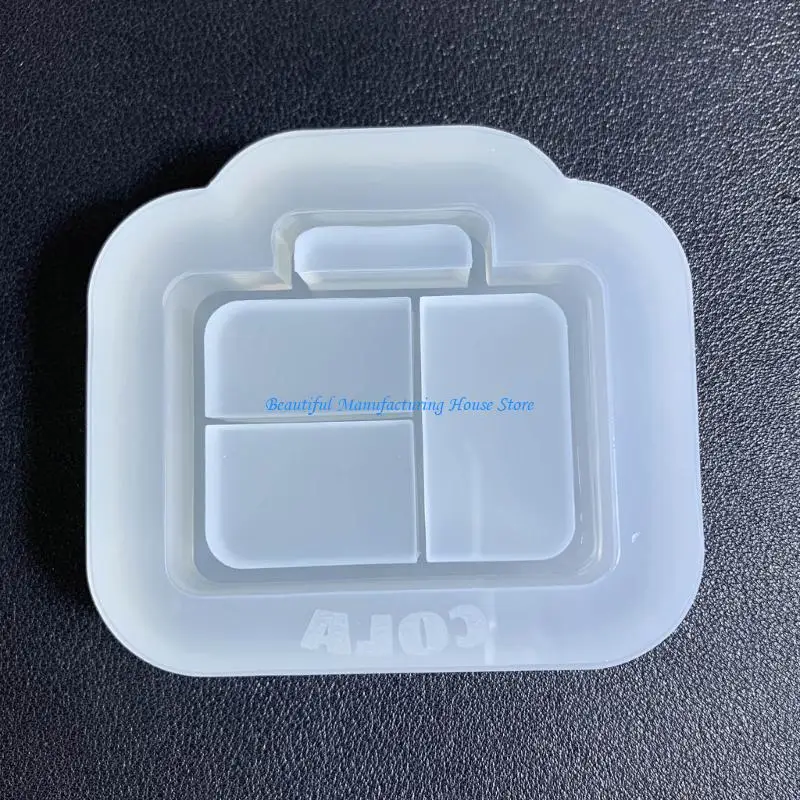 

E56A Small Storage Box Ornament Mold DIY Keychain Pendant Jewelry for Key Chain Decor