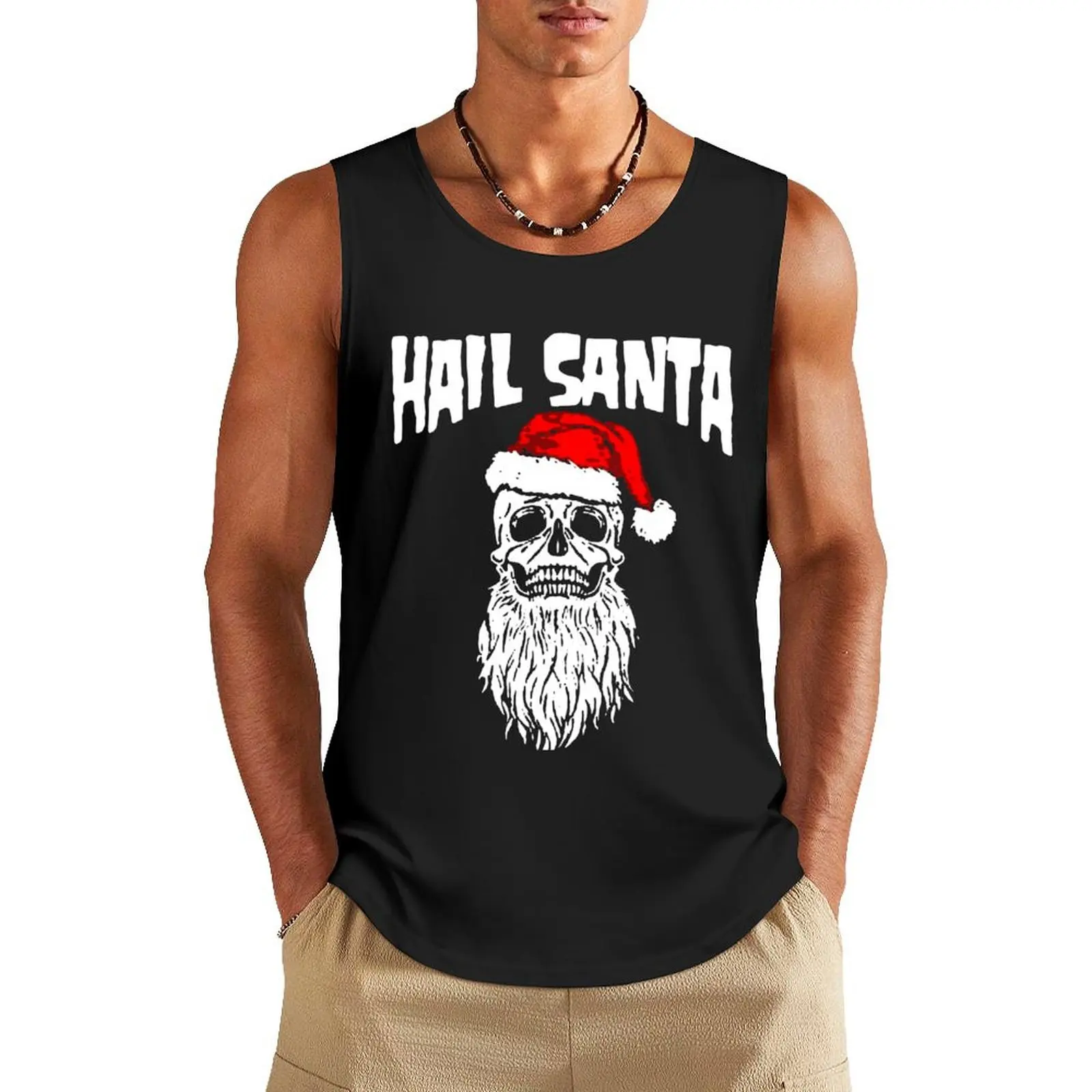 

Hail Santa Christmas Tank Top anime t-shirts Men's sleeveless