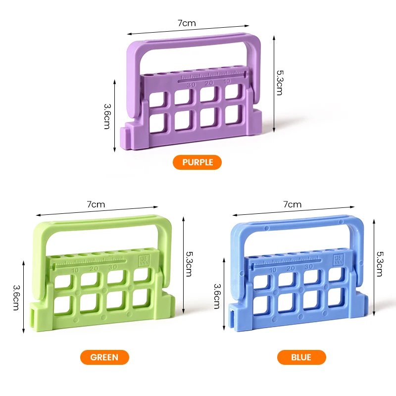 1pc Dental Endo Files Holder 8 Holes Root Canal File Holder Autoclavable Files Drills Organizer Dentist Instruments