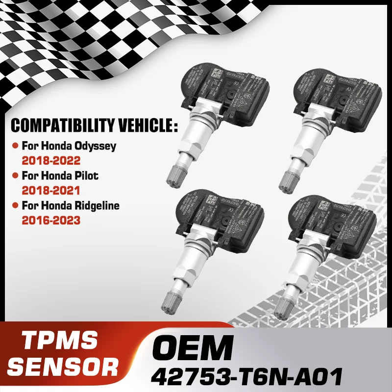 

For Honda Odyssey 2018-2022 Honda Pilot 2018-2021 Honda Ridgeline 2016-2023 Car TPMS Tire Pressure Monitor Sensor System 433 MHz