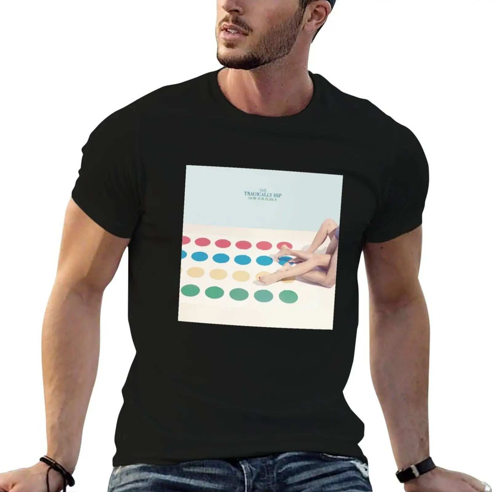 The Tragically Hip Now For Plan A Album Cover. T-Shirt basketball graphic tees aesthetic clothes mens big and tall t shirts