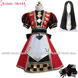 《Custom size》Alice Madness Returns The Royal/poker Outfit Cosplay Costume Custom Any Size Wig