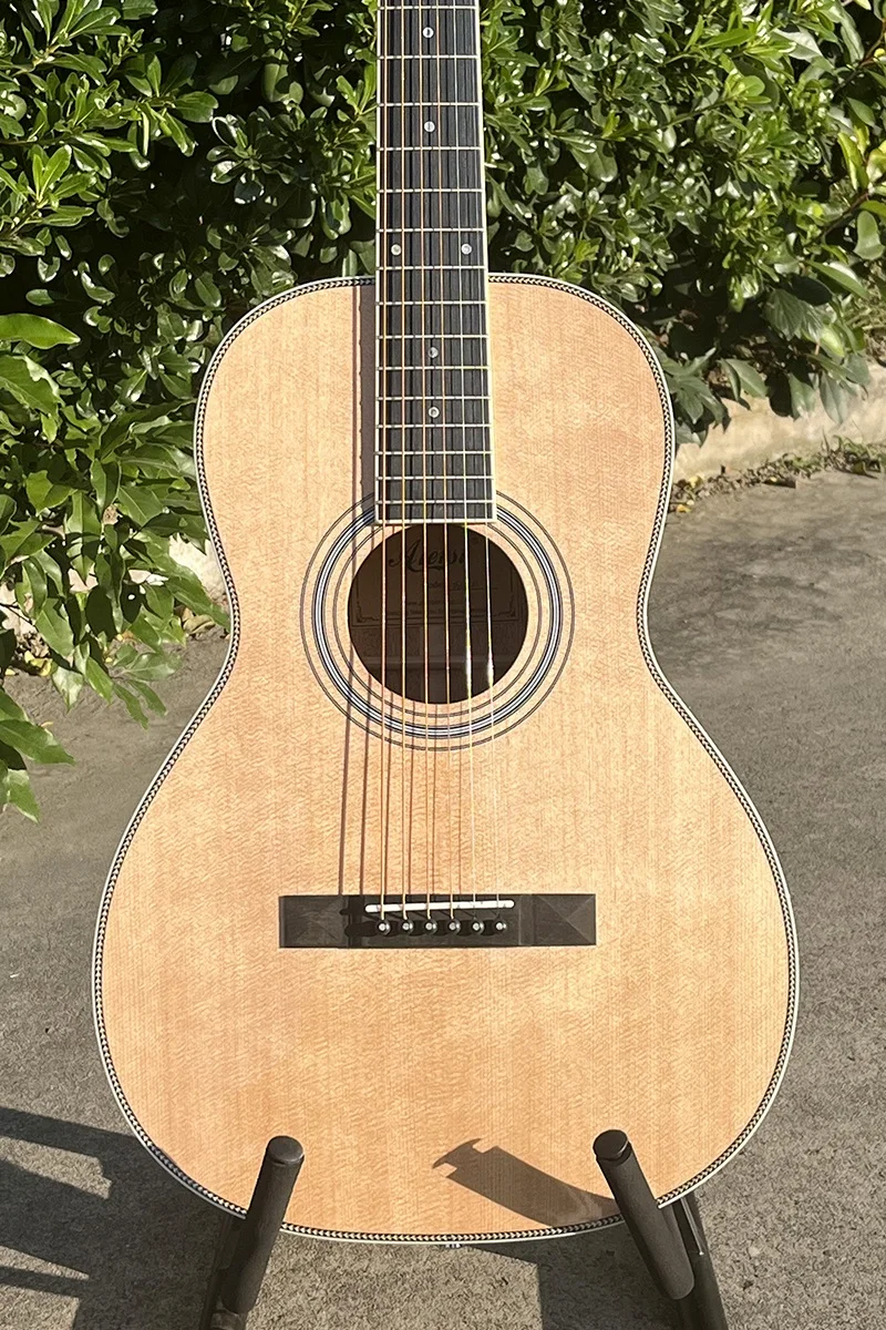 Акустическая гитара All Solid Parlor Style, винтажная акустическая гитара Luthier Made с твердой ели Sitka, эксклюзивно для ae746672, топ пользователя