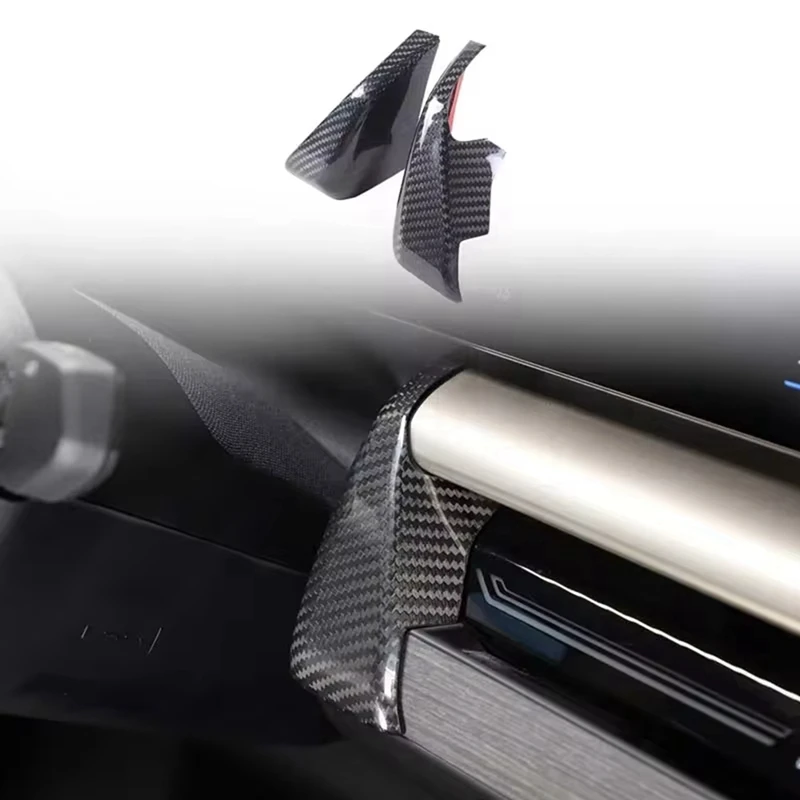 

LHD углеродное волокно для BMW 5 серии G60 2024, центральное управление, боковая крышка дисплея, декоративная отделка, аксессуары для интерьера