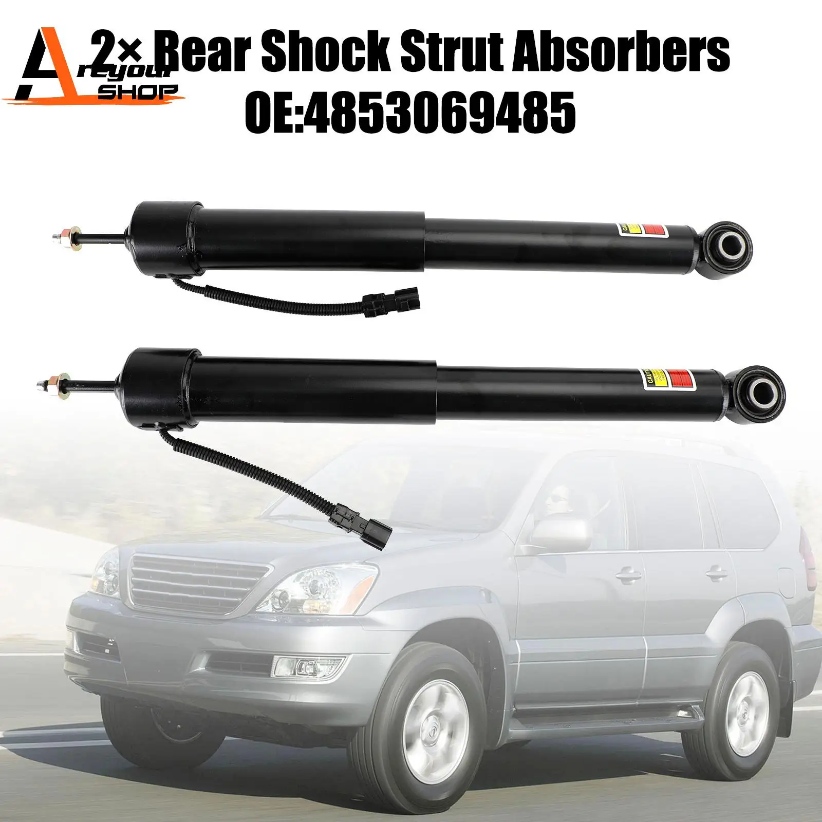 

2× Rear Shock Strut Absorbers for Toyota Lexus GX470 4.7L 2003-2009 4853069485