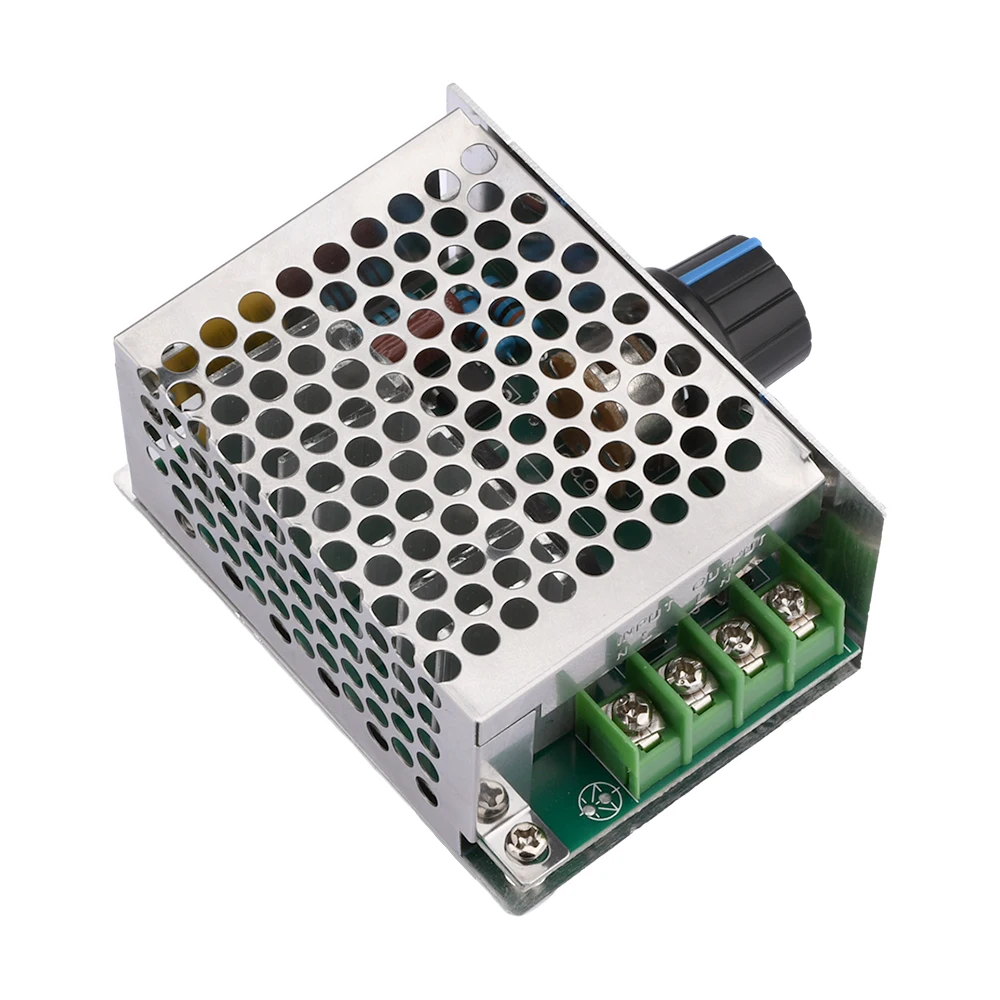 AC 220V zu DC 10-210V 20A SCR PWM Motor Drehzahl regler Gouverneur Spannungs regler Geschwindigkeit Volt Steuersc halter mit Potentiometer – Detail 6